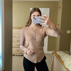 Aerie Long Sleeve w/ Buttons